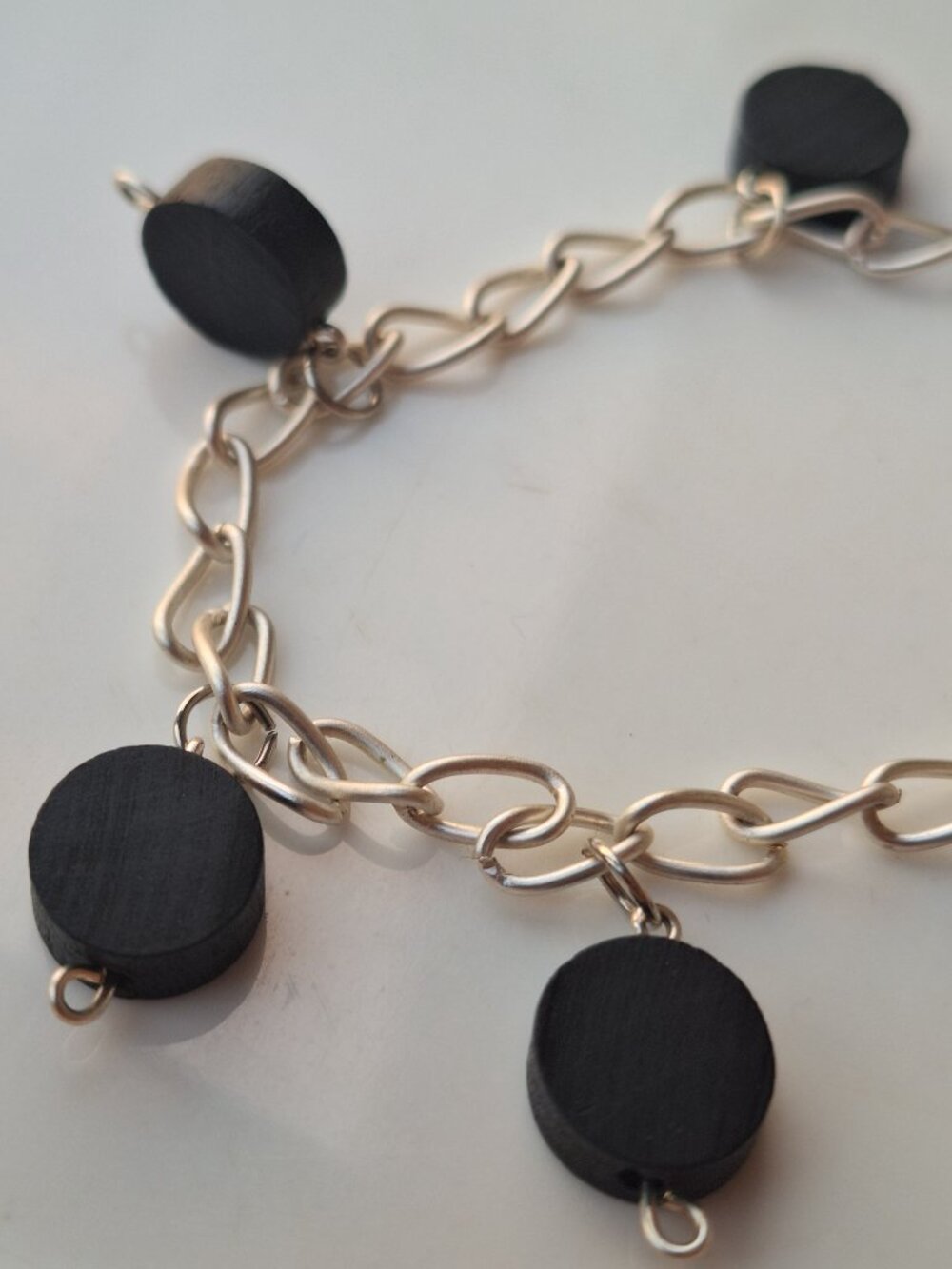 Black Wooden Bead Necklace One-of-a-Kind Sharon Dawn